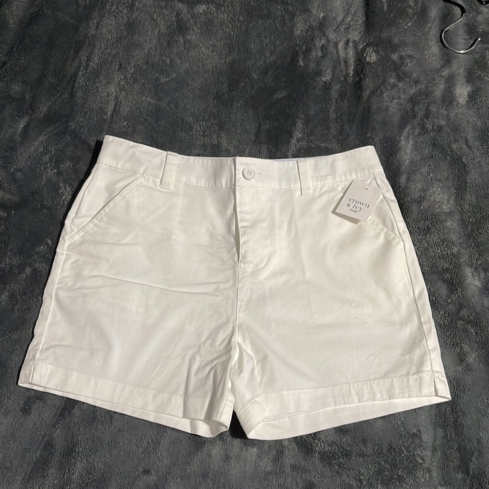 Crown & Ivy Girls White Shorts